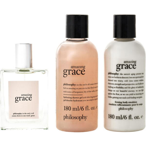 Philosophy Amazing Grace EDT Spray 2oz Set with Body & Shower Gel