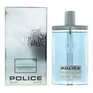 Police Silver Allure Eau de Toilette for Men – 3.4 oz