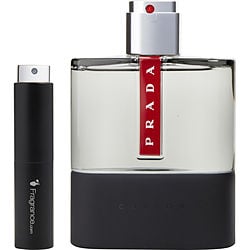 Prada Luna Rossa Carbon EDT Travel Spray 0.27 oz for Men