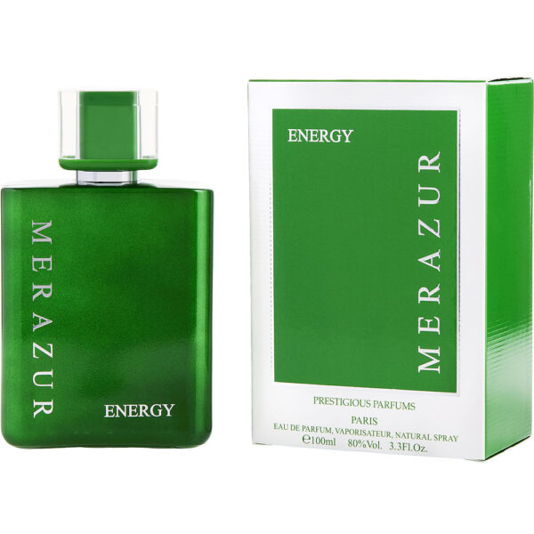 Prestigious Merazur Energy Eau de Parfum for Men – 3.3 oz