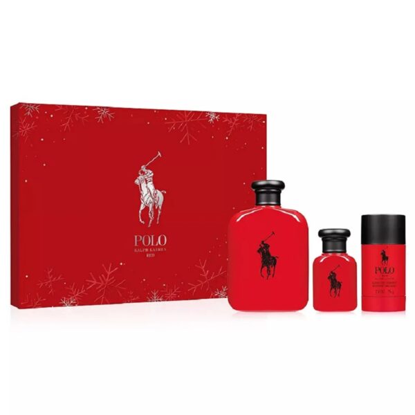 Ralph Lauren Polo Red 3 piece Eau de Toilette for Men – 3 piece gift set