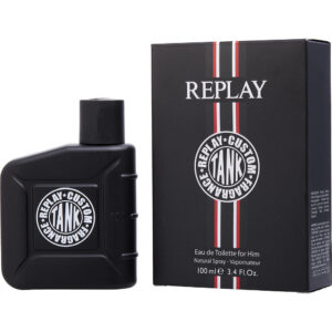 Replay Tank Custom NATURAL Eau de Toilette for Men – 3.4 oz