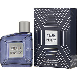 Replay #Tank EDT Spray for Men, 3.4 oz
