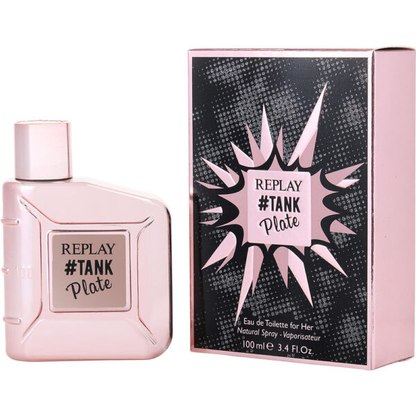 Replay #Tank Plate Eau de Toilette for Women – 3.4 oz