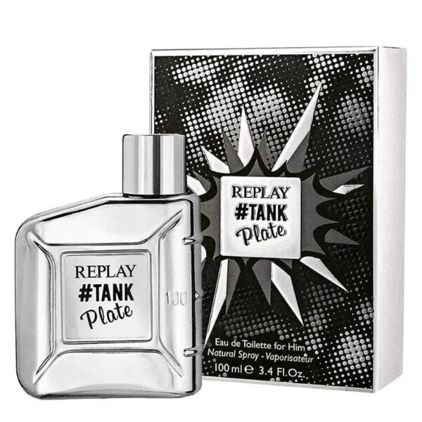 Replay #Tank Plate Eau de Toilette for Men – 3.4 oz