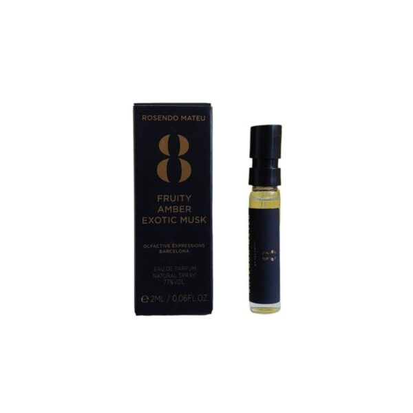 Rosendo Mateu No 8 Fruity Amber Exotic Musk Eau de Parfum for Unisex – 0.06 oz