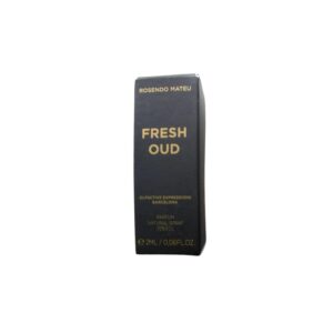 Rosendo Mateu Olfactive Expressions Barcelona Black Collection Fresh Oud Eau de Parfum for Unisex – 0.06 oz