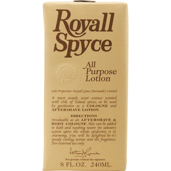 Royall Spyce Aftershave Lotion Cologne - 8 oz for Men