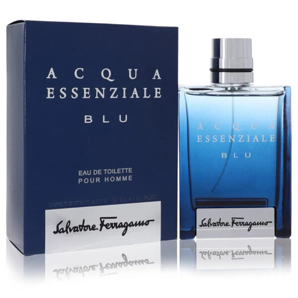 Salvatore Ferragamo Acqua Essenziale Blu Eau de Toilette for Men – 3.4 oz