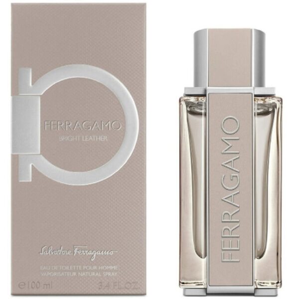 Salvatore Ferragamo Bright Leather Eau de Toilette for Men – 3.4 oz