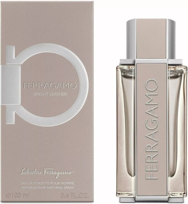Salvatore Ferragamo Bright Leather Eau de Toilette for Men – 3.4 oz