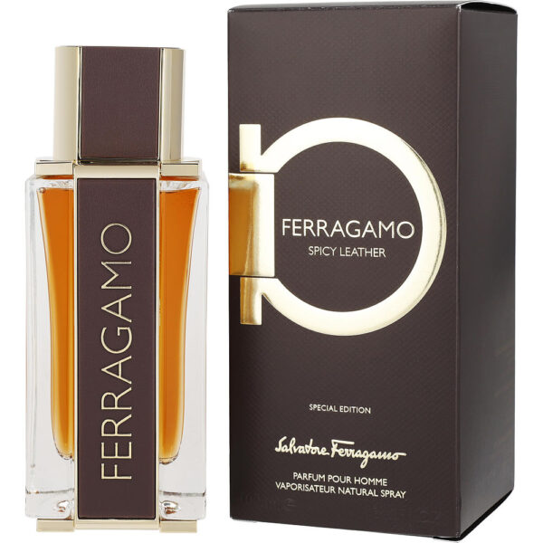 Salvatore Ferragamo Ferragamo Spicy Leather SPECIAL EDITION Parfum for Men – 3.4 oz