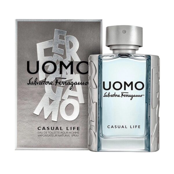 Salvatore Ferragamo Uomo Casual Life Eau de Toilette for Men – 1.7 oz