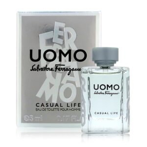 Salvatore Ferragamo Uomo Casual Life Eau de Toilette for Men – 0.17 oz