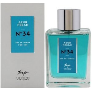 The Master Perfumer Azur Fresh N34 Eau de Parfum for Men – 3.4 oz