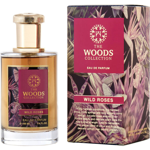 The Woods Collection Wild Roses OLD PACKAGING Eau de Parfum for Unisex – 3.4 oz