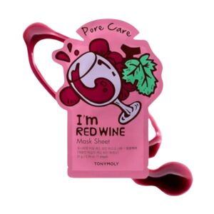 TONYMOLY Pore Care I'm Red Wine Mask Sheet for Unisex – 0.74 oz