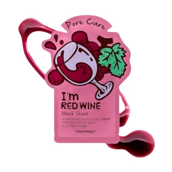 TONYMOLY Pore Care I'm Red Wine Mask Sheet for Unisex – 0.74 oz