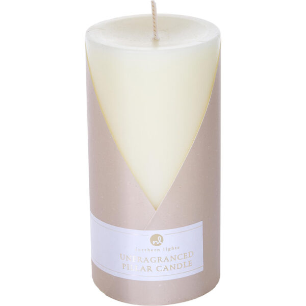 Unfragranced Ivory by Northern Lights 3X6 Pillar Candle