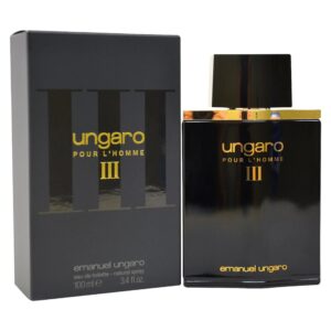 Emanuel Ungaro Ungaro III Pour L'homme Eau de Toilette for Men – 3.4 oz