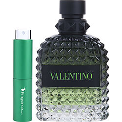 Valentino Uomo Born In Roma Green Stravaganza EDT Travel Spray 0.27 oz