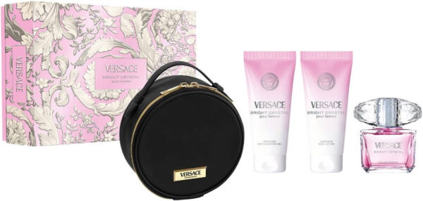 Versace Bright Crystal , 4 piece v6 Eau de Toilette for Women – 4 piece gift set - v6