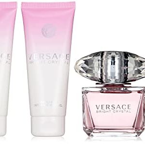 Versace Bright Crystal & Shower Gel & Body Lotion 4pc for Women