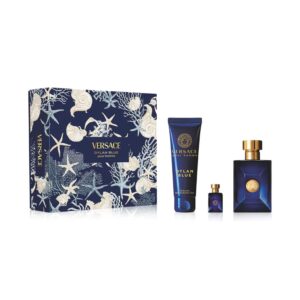 Versace Dylan Blue by Gianni Versace EDT SPRAY 3.4 OZ & SHOWER GEL 5 OZ & EDT SPRAY 0.16 OZ MINI for MEN
