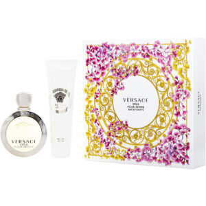 Versace Eros Pour Femme EDT Spray 3.4 OZ & Body Lotion 5 OZ