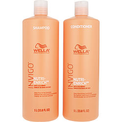 Wella by Wella INVIGO NUTRI-ENRICH DEEP NOURISHING SHAMPOO & CONDITIONER 33.8 OZ DUO for UNISEX