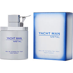 Yacht Man Metal Eau de Toilette Spray for Men, 3.4 oz