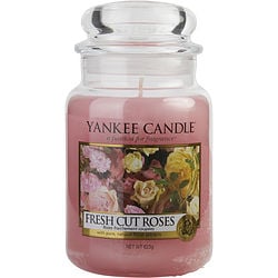 Yankee Candle Fresh Cut Roses Scented Large Jar Candle - 22 oz