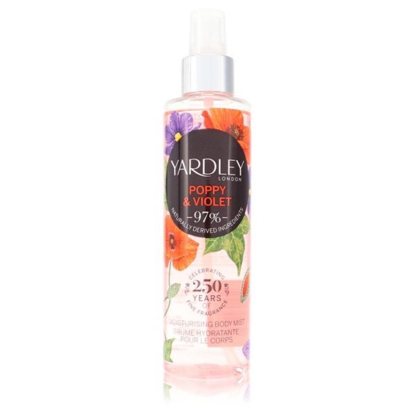 Yardley Poppy & Violet Body Spray for Women – 6.7 oz