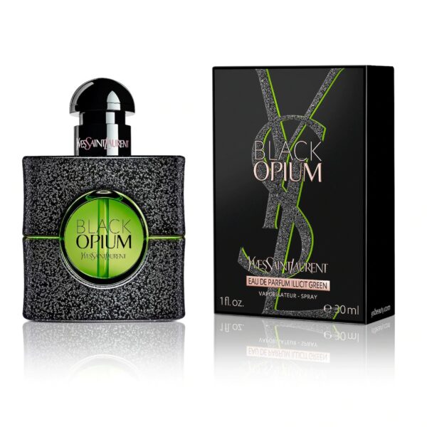 Yves Saint Laurent Black Opium Illicit Green Eau de Parfum for Women – 1 oz