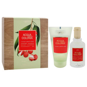 4711 Acqua Colonia Lychee & White Mint Eau de Cologne for Unisex – 2 piece gift set