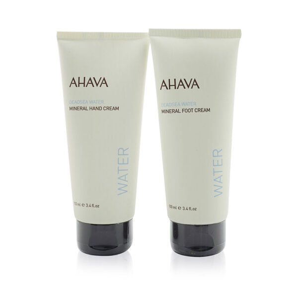 Ahava Essential Hydration Hand & Foot Duo Kit: Deadsea Water Mineral Hand Cream + Deadsea Water Mineral Foot Cream 2pcs for Women – 100 ml