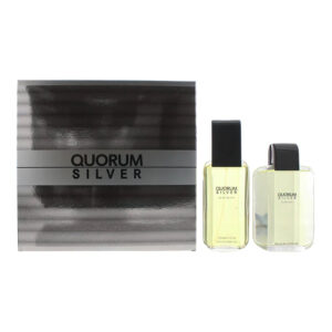 Antonio Puig Quorum Silver 2 piece Eau de Toilette for Men – 2 piece gift set