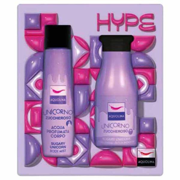 Aquolina + Bath & Shower Gel HYPE Unicorno Zuccheroso Body Spray for Unisex – 150 ml