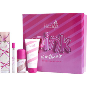 Aquolina Pink Sugar & SHIMMERING ROLL ON & SHOWER GEL & Eau de Toilette for Women – 3.4 oz