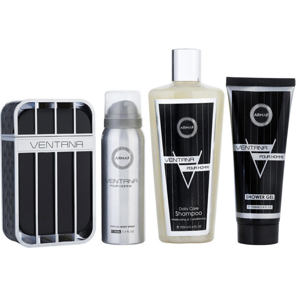 Armaf Ventana & SHOWER GEL & SHAMPOO & Eau de Parfum for Men – 3.4 oz