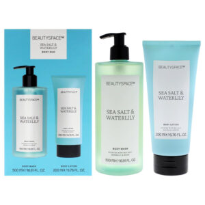 BEAUTYSPACE Sea Salt and Waterlily Body Duo for Unisex