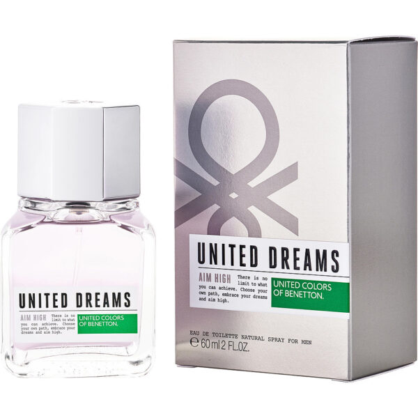 Benetton United Dreams Aim High Eau de Toilette for Men – 2 oz