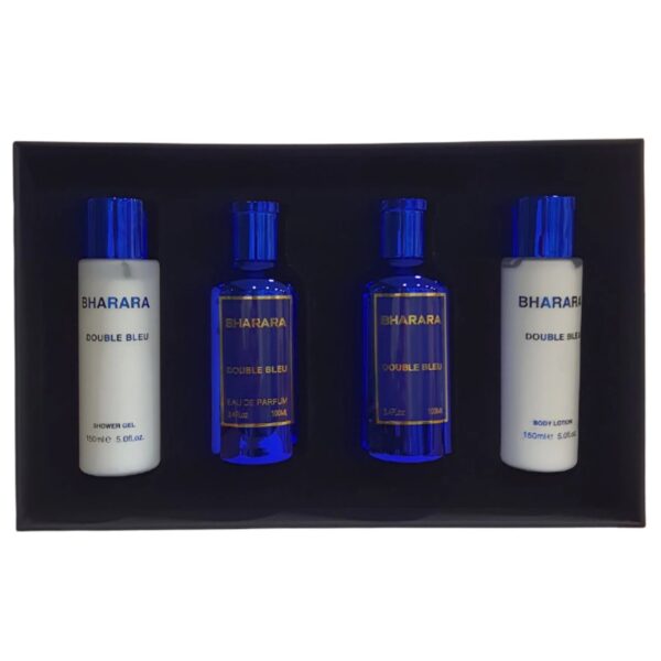 Bharara Double Bleu 4 piece Eau de Parfum for Men – 4 piece gift set