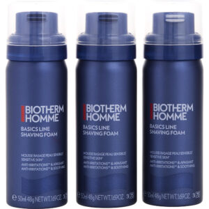 Biotherm Home Shaving Foam Sensitive Skin Travel Trio 3 pcs for Men – 1.7 oz