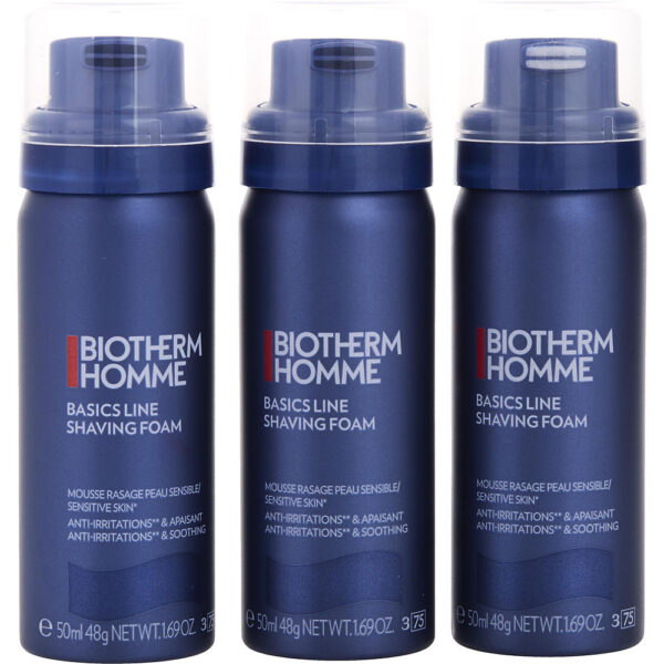 Biotherm Home Shaving Foam Sensitive Skin Travel Trio 3 pcs for Men – 1.7 oz
