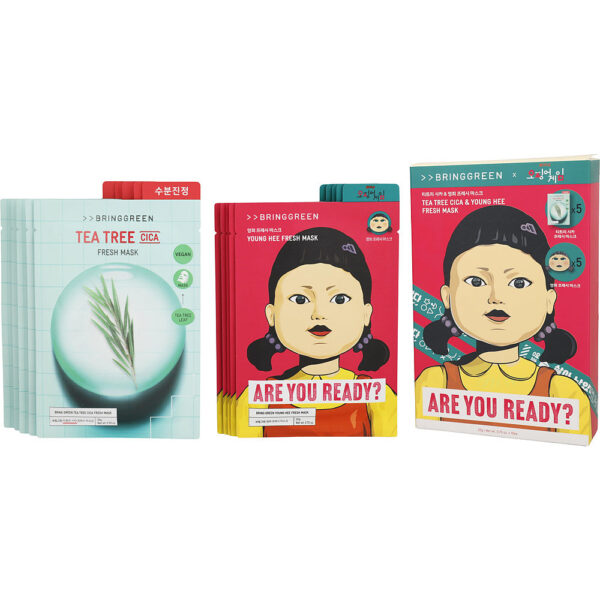 Bring Green Tea Tree Cica & Young Hee Fresh Mask 5 each 10pcs for Women