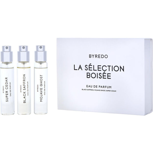 Byredo Variety 3 PIECE WITH BLACK SAFFRON & MOJAVE GHOST & SUPER CEDAR AND ALL ARE Eau de Parfum for Unisex – 0.41 oz