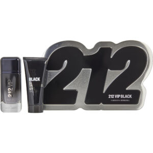 Carolina Herrera 212 Vip Black & SHOWER GEL Eau de Parfum for Men – 3.4 oz