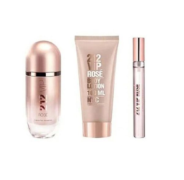 Carolina Herrera 212 VIP Rose 3 piece Eau de Parfum for Women – 3 piece gift set