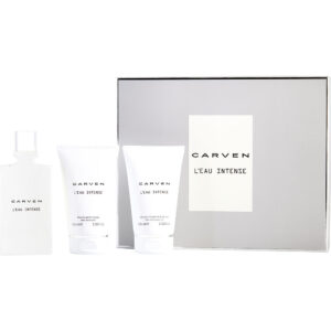Carven L'eau Intense & AFTER SHAVE BALM & SHOWER GEL Eau de Toilette for Men – 3.3 oz